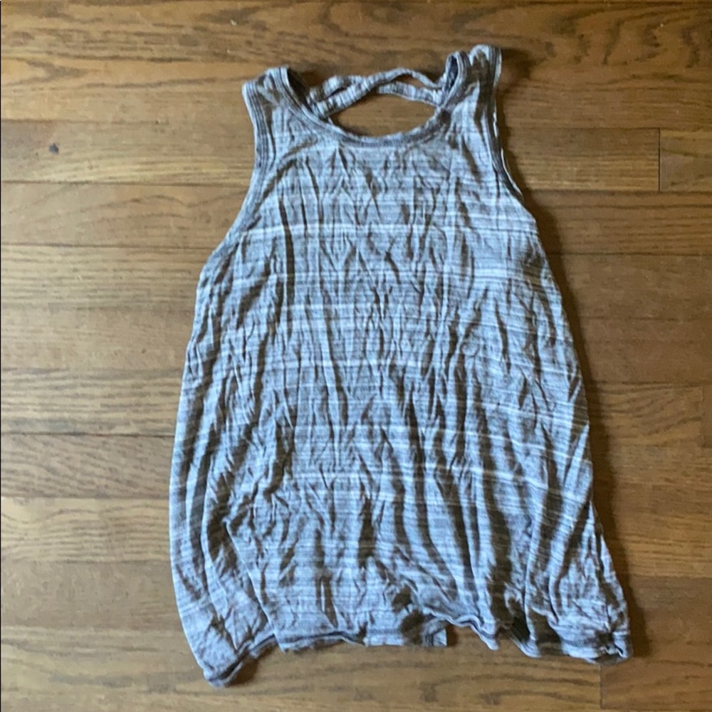 GREY AND WHITE TANK TOP